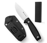 DRACHENADER Couteau lame fixe EDC - Longueur de 8,2 cm - Conforme à la réglementation 42a - Acier 14C28N - Manche en Micarta (C- Lame blanche - Manche noir)