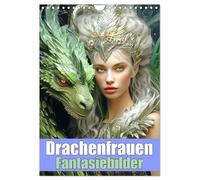 Drachenfrauen - Fantasiebilder (Wandkalender 2026 DIN A4 hoch), CALVENDO Monatskalender: Drachenwelt und Drachendamen