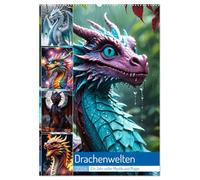 Drachenwelten - Ein Jahr voller Mystik und Magie (Wandkalender 2026 DIN A2 hoch), CALVENDO Monatskalender: Die faszinierenden Welten der Drachen in einem Kalender, der Magie und Mystik vereint