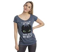 Drachenzähmen leicht gemacht Dragons Krokmou - Myself Femme T-Shirt Manches Courtes Bleu chiné 3XL, 70% Coton, 30% Polyester, Large