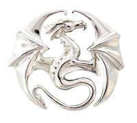 Draco - Pour la stabilité et le progrès - Fantaisie pendentif collier en argent sterling avec ornements cristal et or - livré avec une chaîne en argent 925.