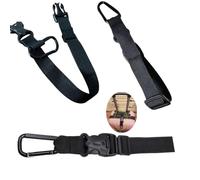 DraCra Lot de 3 sangles de bagage avec boucle à crochet - Pince réglable pour valise, ceinture de voyage, chapeau - Clips pour bagages rigides à roulettes - Sac à dos de randonnée