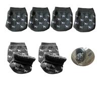 DraCra Lot de 8 housses de protection universelles en tissu pour valise, protège le sol du lit lors du rangement des sacs de voyage, gris, Chaussettes de roue pour valise