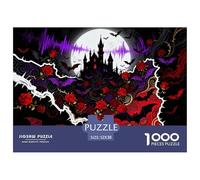 Dracula château et Rose Puzzle en Bois Imperméable DIY Puzzles De 1000 Pièces pour Adultes Cadeaux Coloré De Décoration pour La Maison