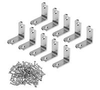 Drado 10PCS Equerre Support en Forme de L Equerres de Fixation en Acier Inoxydable 30x30x2mm avec 20PCS Vis pour Table Chaise Armoire