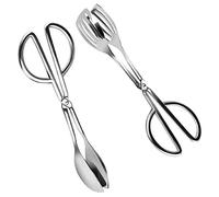 Drado 2 Pack Pince à Salade en Acier Inoxydable, Nourriture Griller Pinces, Pince à Servir, Pinces de Cuisine Ciseaux, Pinces à Buffet, pour BBQ Salade Pain Cuisson, 26cm