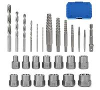 Drado 26pcs Jeu de Douilles Spiralées/Extracteurs de boulons antivol/Extracteur de Vis, Cr-Mo Matériau 8-19mm