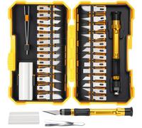 Drado 29pcs Cutter de Précision Couteau, Ensemble Scalpel, Couteau pour Loisirs Créatifs, 1 petit couteau + 26 lames + 1 broche de pin + 1 ongle + 1 pierre de broyage, bricolage