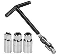Drado Jeu de 4pcs Clé à Bougie/Clés à Bougie d'allumage, clé à Douille à poignée en T 16 mm/18 mm/21 mm Universelle pour Voiture et Moto