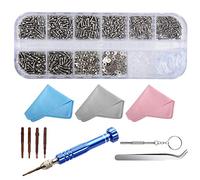 Drado Kit De Réparation De Lunettes Vis De Lunettes Lunettes De Nez Plaquettes En Silicone Avec Tournevis Pincettes Chiffon De Nettoyage Pour La Réparation De Lunettes