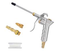 Drado Pistolet à air comprimé pour 1/4" BSP Raccord Rapide Soufflettes Haute Pression Outil de Nettoyage de compresseur d'air pneumatique(Couleur Argent)