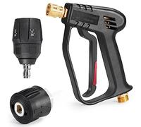 Drado Pistolet de Lavage Haute Pression, 4000 PSI Pistolet Nettoyeur de Voiture avec Embout de buse d'eau 5 en 1(Noir)