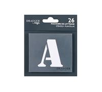 Draeger by Toga - Lot de 26 pochoirs Lettres - Plastique Transparent - 8,5 x 9 cm