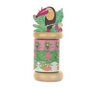 Draeger by Toga - Set de 3 Rubans Masking Tapes Tropical Green - Motifs de Fleurs et Animaux Tropicaux - Idéal Décoration Bullet Journal, Scrapbooking - Format 30,5 x 31,5 cm