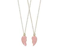 Draeger - Lot de 2 Colliers Best Friends A Partager Amour - Une Moitié de Coeur sur Chaque Collier - Bijoux Fantaisie - Collier d'Amitié pour 2 et Partager Vos Sentiments