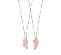 Draeger - Lot de 2 Colliers Best Friends A Partager Super Copines - Une Moitié de Coeur sur Chaque Collier - Bijoux Fantaisie - Collier d'Amitié pour 2 et Partager Vos Sentiments