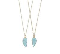 Draeger - Lot de 2 Colliers Best Friends A Partager - Une Moitié de Coeur sur Chaque Collier - Bijoux Fantaisie - Collier d'Amitié pour 2 et Partager Vos Sentiments