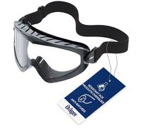 Dräger X-pect 4400 | Lunettes-masques anti-buée, pour porteurs de lunettes | Pour chantier, laboratoire, atelier | Oculaire en acétate résistant aux rayures et à la casse, résistance chimique | Noir