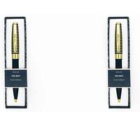Draeger P - Stylo Bille Retractable ""The Best"", Bleu Nuit Et Or, Boite Cadeau (Lot De 2)