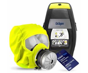 Dräger PARAT 7520 Cagoule d’évacuation industrielle & incendie| Cagoule auto-sauveteur avec filtre combiné ABEK CO P3 | Soft Pack