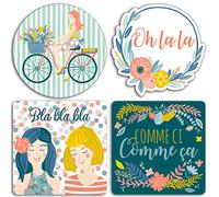 DRAEGER PARIS 1886 4 Stickers Oh La La, Multicolore, non applicable