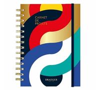 DRAEGER PARIS 1886 Bloc-Notes to do List - 13x18 cm - Couverture Rigide - 5 intercalaires Amovibles - 100 Pages détachables - Papier certifié FSC® - Abstrait