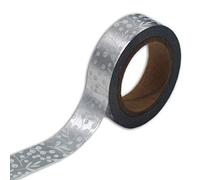 Masking tape Feuillages de Noël argenté 10 m G