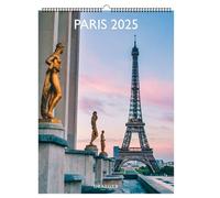 DRAEGER PARIS 1886 - Calendrier Mural 2025 Paris 29x39 cm - Multilingue - 12 Photos Détachables - Éco-Responsable - Jours Fériés et Événements - Idée Cadeau - Grand Format - Papier Certifié FSC