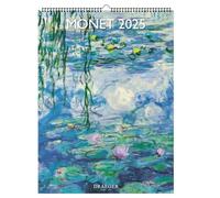 DRAEGER PARIS 1886 - Calendrier Mural Grand Format 29x39 cm 2025 - Thème Monet - 12 Photos Détachables - Multilingue - Papier FSC & Encres Végétales - Planificateur Écologique pour Maison & Bureau
