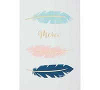 DRAEGER PARIS 1886 | Carte de Remerciement Plumes Élégance | 12x17 cm | Papier Embossé & Reflets Irisés | Enveloppe Incluse | Design Éco-Responsable | Fabriqué en Europe | Idée Cadeau Originale