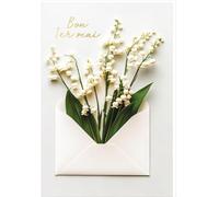 DRAEGER PARIS 1886 - Carte de Vœux Muguet - Élégante et Raffinée - Symbole de Bonheur et Chance - Papier Certifié FSC - 12x17 cm - Enveloppe Incluse - Design Parisien - Idéale pour Fête du Travail