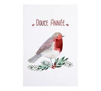 DRAEGER PARIS 1886 Carte de vœux Rouge Gorge Année