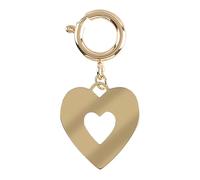 DRAEGER PARIS 1886 - Charm Coeur Ajouré Doré en Acier Inoxydable - Accessoire Personnalisable pour Porte-clés, Portefeuille, Sac - Idée Cadeau Chic et Tendance - Livré en Coffret Élegant