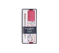 DRAEGER Paris 1886 - Coffret Stylo Tactile & Étui - Stylo à Embout Tactile pour écrans + étui pour 2 stylos en matière recyclée - Idée Cadeau élégante et Pratique - Liberty
