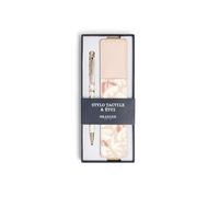 DRAEGER Paris 1886 - Coffret Stylo Tactile & Étui - Stylo à Embout Tactile pour écrans + étui pour 2 stylos en matière recyclée - Idée Cadeau élégante et Pratique - Fleurs Taupe