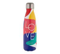 DRAEGER PARIS 1886 - Gourde INOX Love Multicolore 500ml - Isolation Chaude/Froide - Écologique et Réutilisable - Acier Inoxydable Durable - Idéale Voyage, Sport, Bureau - 27x6,5cm - Cadeau Élégant