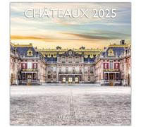 DRAEGER PARIS 1886 - Grand Calendrier Mural 2025 29x29 cm - Thème Château - 12 Photos - Septembre 2024-Décembre 2025-7 Langues - Papier FSC et Encres Écologiques - Idéal Maison/Bureau