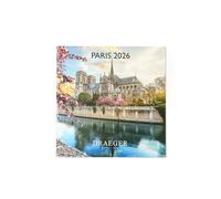 DRAEGER PARIS 1886 - Grand Calendrier mural 28x29 cm 2026 - Thème Paris - 12 mois - Papier FSC - Illustrations détachables