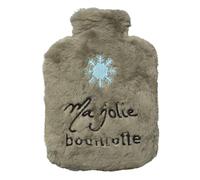 DRAEGER PARIS 1886 - Ma Jolie Bouillotte Chauffante Fausse Fourrure Gris Flocon 17x14cm - Soulagement Douleurs Enfant Dos, Cou, Ventre - Douce Peluche Réutilisable - Facile à Utiliser sans Micro-ondes
