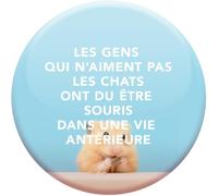 DRAEGER PARIS 1886 - Magnet Aimanté Humour Chat - Cadeau Original Fan de Chats - Décoration Frigo & Surface Métallique - Dimensions 6,5 x 6,5cm - Idée Cadeau Amusante - Accessoire Maison