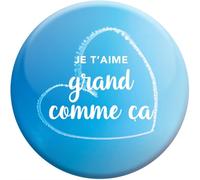 DRAEGER PARIS 1886 - Magnet Aimanté Je t'aime Grand comme ça - Idéal pour Frigo ou Tableau - Cadeau Tendre et Pratique - Dimensions 6,5 x 6,5cm - Accessoire Déco avec Message d'amour уникальный