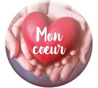 DRAEGER PARIS 1886 - Magnet Aimanté Mon Cœur - Accessoire Déco Romantique - idée Cadeau - Dimensions 6,5x6,5cm - Parfait pour Frigo & Surfaces Métalliques - Cadeaux Occasions Famille et Amour