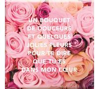 DRAEGER PARIS 1886 - Magnet Aimanté Poétique 6,5x6,5cm - Cadeau Tendre et Délicat - Un Bouquet de Douceurs et Fleurs - Idéal pour Famille et Proches - Message d'Affection et de Sincérité