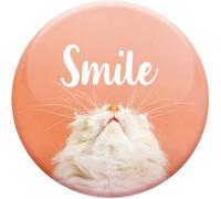 DRAEGER PARIS 1886 - Magnet Aimanté Smile avec Photo de Chat - 6,5x6,5cm - Décoration Ludique pour Réfrigérateur et Surface Métallique - Idéal pour Photos et Notes