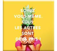 DRAEGER PARIS 1886 - Magnet Aimanté Soyez Vous-même - Inspire Authenticité - Décoration Réfrigérateur & Tableau - Cadeau Original 6.5x6.5 cm - Accessoire Unique & Inspirant