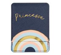 DRAEGER PARIS 1886 - Miroir de Poche Carré Princesse avec Étui Bleu Arc-en-Ciel - Miroir Maquillage Compact Transportable - Cadeau Personnalisé Original Femme Toutes Occasions - 8 x 8,5 cm