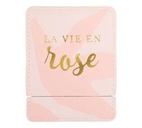 DRAEGER PARIS 1886 - Miroir de Poche La Vie en Rose avec Étui Rose - Compact et Élégant pour Maison et Voyages - Accessoire Féminin 9x7cm - Cadeau Anniversaire & Fêtes - Format Idéal Sac à Main