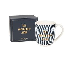 DRAEGER PARIS 1886 | Mug en Céramique Rose Ma Meilleure Amie 320ml | Idée Cadeau Sœur de Coeur, Amie, Meilleure Copine | Mug Café ou Thé avec Coffret Cadeau Chic