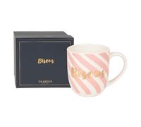 DRAEGER PARIS 1886 | Mug Rose en Céramique Bisous 320ml avec Message à l'Or | Idée Cadeau pour Amis, Couple, Famille | Mug Café Chic avec Coffret Cadeau Élégant | Lavable Lave-Vaisselle