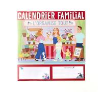 DRAEGER PARIS 1886 - Organiseur familial mural 28x28 cm - 2026-18 fiches mensuelles - Papier FSC - Planification famille